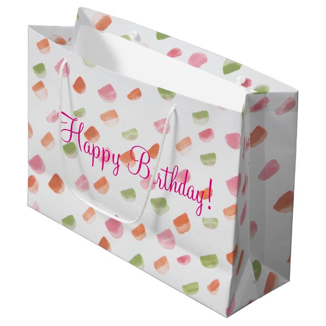 Regalo Grande Bolsa de cumpleaños elegante (Angulo Anverso)