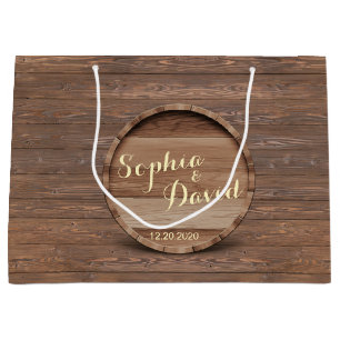 Regalo Grande Bolsa de Favor del Personalizado Boda de barril de