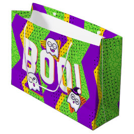 Regalo Grande Bolsa de fiesta verde de fantasmas de Halloween BO