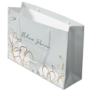 Regalo Grande Bolsa de papel floral inspirada en la naturaleza
