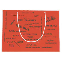 Bolsa de regalo/etiqueta/ nombres tribales nativos