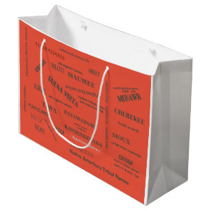 Regalo Grande Bolsa de regalo/etiqueta/ nombres tribales nativos