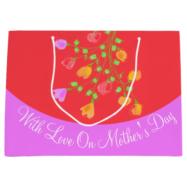 Regalo Grande Bolsa De Regalos Con Amor En El Día de la Madre (Anverso)