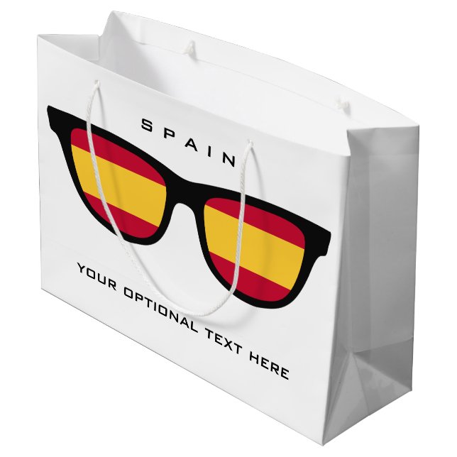 Regalo Grande España sombras personalizado texto y bolsa de rega (Angulo reverso)