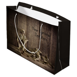 Regalo Grande Esqueletos personalizado texto gran bolsa de regal