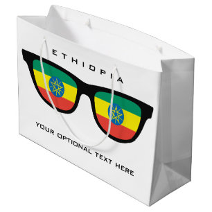 Regalo Grande Etiopía Shades personalizado texto y bolsa de rega