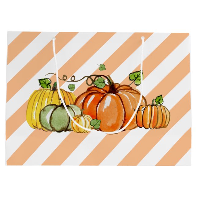 Regalo Grande fiesta otoño, calabaza, fiesta de cumpleaños Bolsa (Reverso)