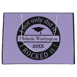 Regalo Grande Graduación del nombre personalizado y la bolsa de