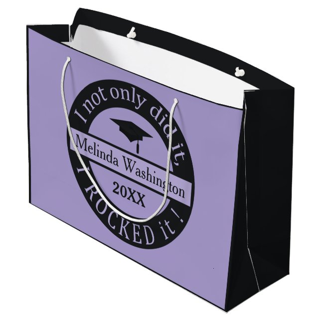 Regalo Grande Graduación del nombre personalizado y la bolsa de  (Angulo reverso)