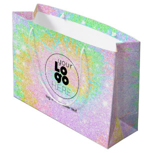 Regalo Grande Logotipo personalizado Bolsa de compra de papel Pu
