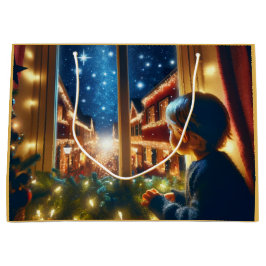 Regalo Grande Los Navidades de un niño pequeño quieren una bolsa
