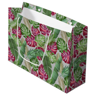 Regalo Grande Monstruo tropical y hojas de palma grandes bolsa d