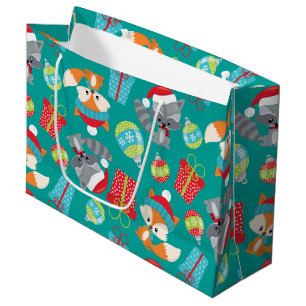 Regalo Grande Navidades de la bolsa de fiesta de patrones de ani