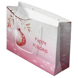 Regalo Grande Navidades decorativos rosas pelean la bolsa de reg