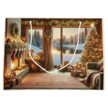 Navidades en la bolsa de regalos del lago
