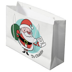 Regalo Grande Nombre de la aduana de Santa Claus gran bolsa de r