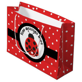 Regalo Grande Pequeño ladybug agregar bolsa de fiesta de mensaje