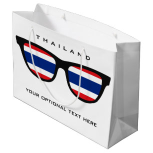 Regalo Grande Tailandia sombras personalizado texto y bolsa de r