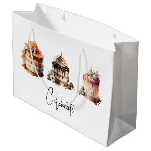Regalo Grande Tres pasteles Personalizado crujientes Bolsa de re