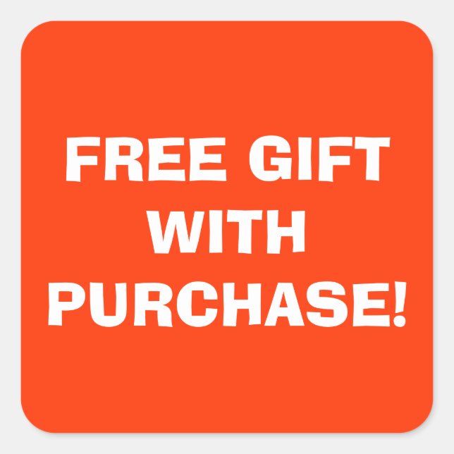 Regalo gratis con Pegatina de compra (Anverso)