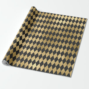 Regalo Gris y oro de diamante de papel de estaño