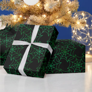 Regalo Halloween de papel de aluminio verde continuo y te