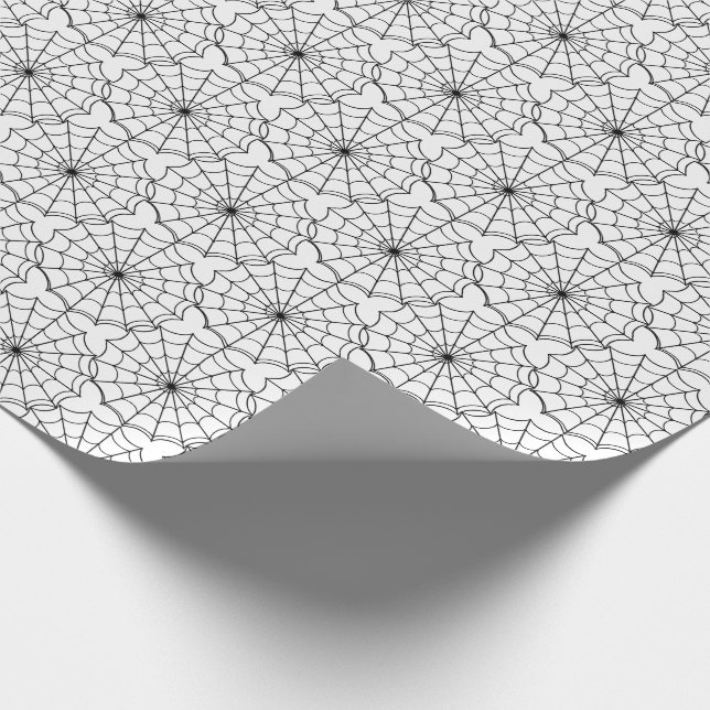 Regalo Halloween envuelve páginas de papel araña (Esquina)