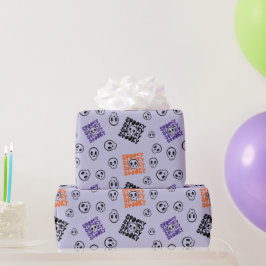 Regalo Halloween se burla de papel de envolvimiento morad