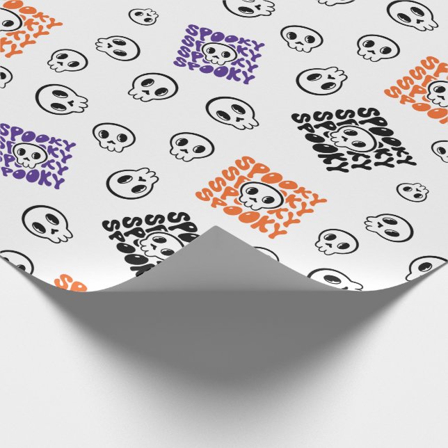 Regalo Halloween se burla del diseño de papel de envolvim (Esquina)