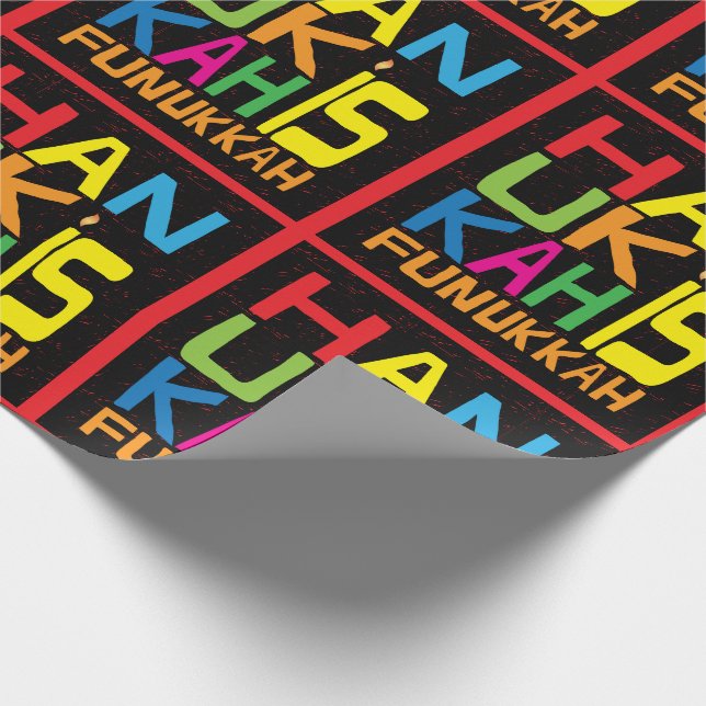 Regalo Hanukkah Papel de relleno "Hanukkah es Funukkah" (Esquina)