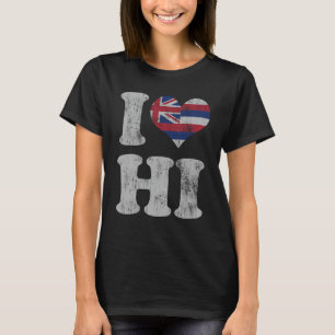 Regalo hawaiano de camiseta con bandera hawaiana