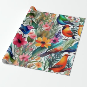 Regalo Hermosas flores de colores Papel envuelto
