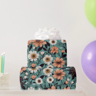 Regalo Hermosas flores de colores Papel envuelto