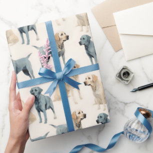 Regalo Hermoso Labrador de papel envuelto