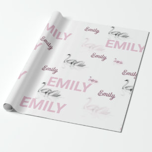 Regalo Hermoso papel de ajuste personalizado para cisne R