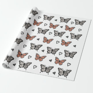 Regalo "Hermoso Papel De Envoltura De Mariposa.