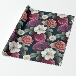 Regalo Hermoso papel de envolver con motivos florales