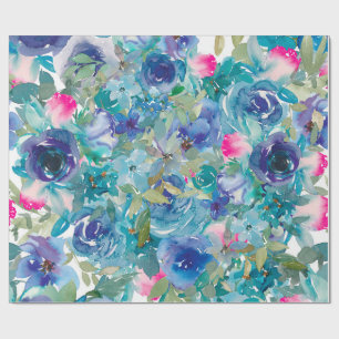 Regalo Hermoso papel de envolvimiento de flores acuáticas