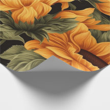 Hermoso papel de envolvimiento de girasol