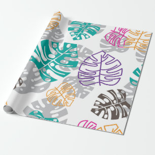 Regalo hojas de decoración papel envolvente