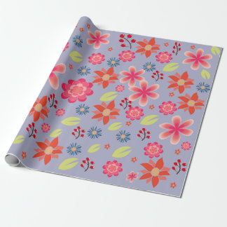 Regalo Hojas de papel de envolvimiento de patrones floral
