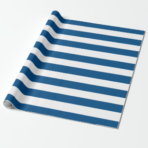 Regalo Hojas de papel de envolvimiento de rayas azules y