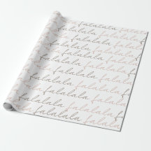 Hojas de papel de envolvimiento rosado Boho Minima