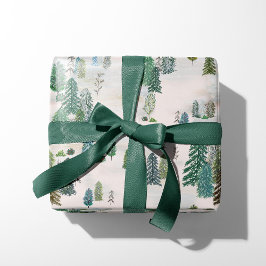 Regalo Hojas de papel embellecedor de bosques de invierno