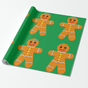 Regalo Hombre de pan de jengibre 2 Papel de envolver