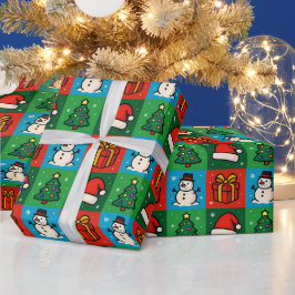 Regalo Iconos de Navidades divertidos envolver papel