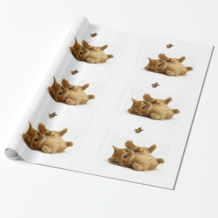 Regalo Imagen de gato para papel envolvente