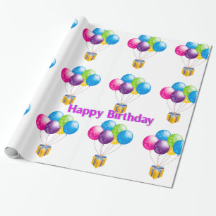 Regalo Imagen de globos para envolver papel