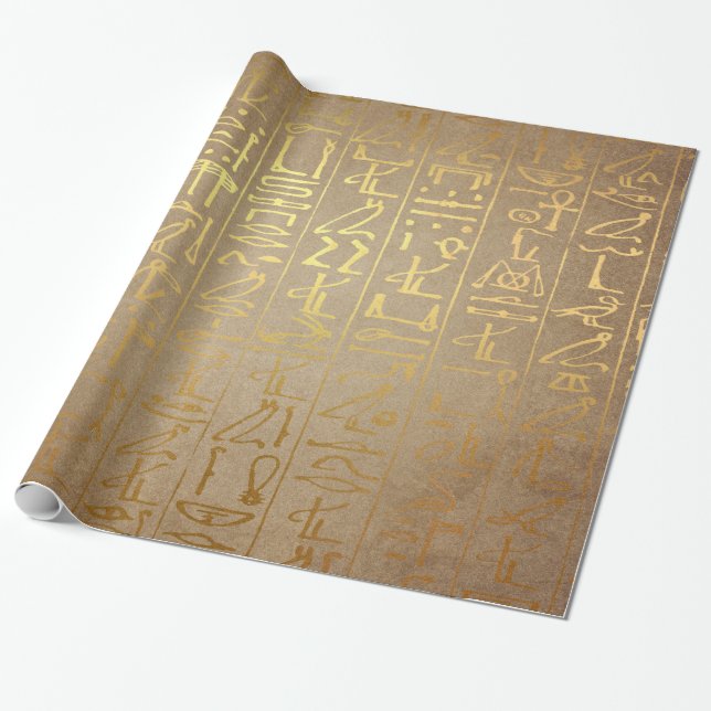 Regalo Impresión egipcia del papel de los Hieroglyphics (Desenrollado)