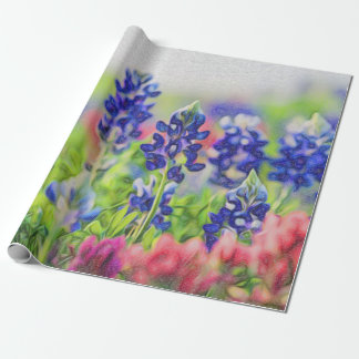 Regalo Impresionante Bluebonnet sobre papel de envolvimie